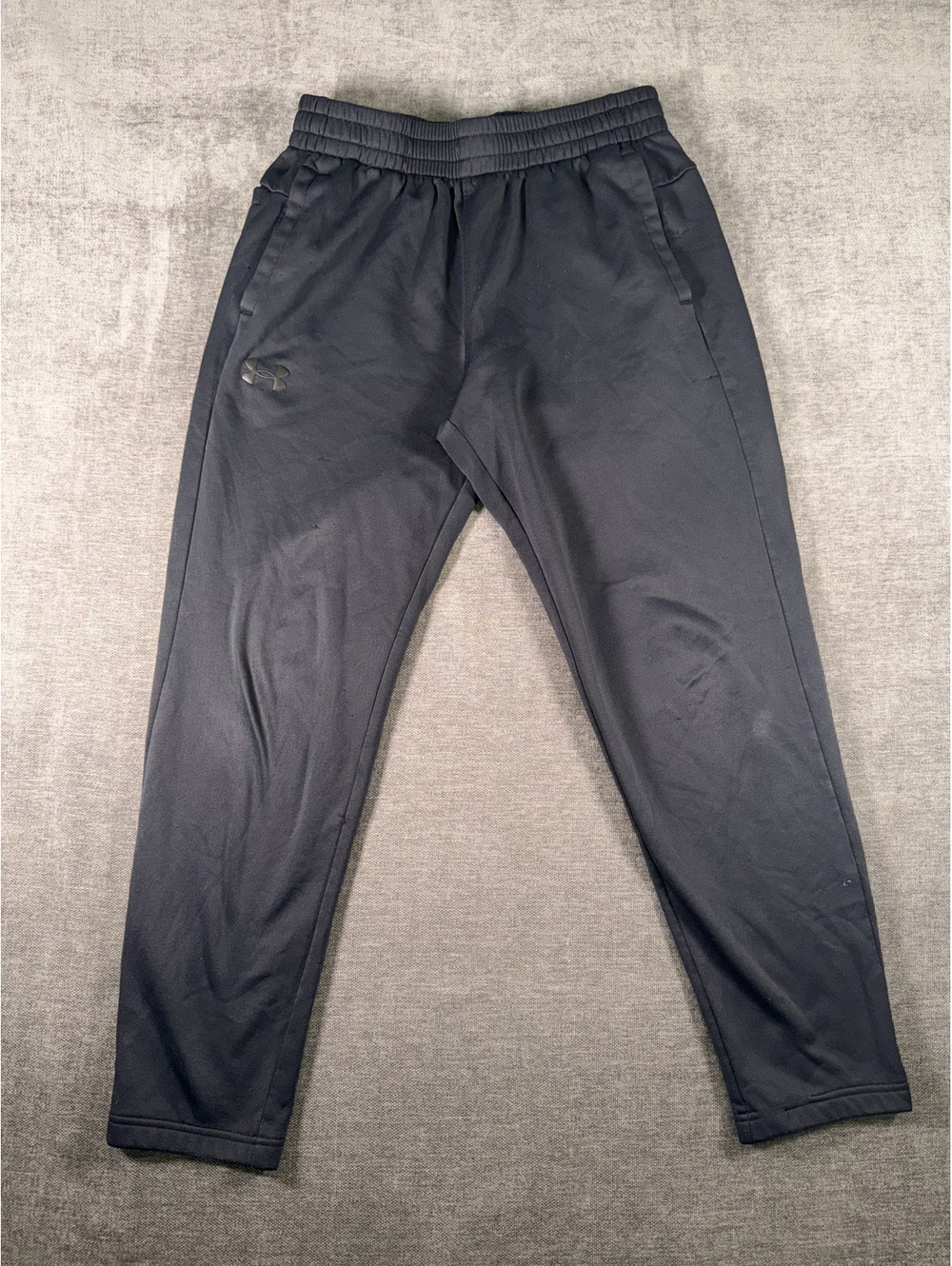 Under Armour Men's Black Loose Fit Fleece Jogger Sweatpants Large
